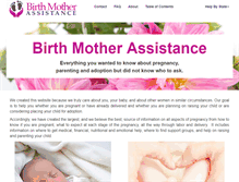 Tablet Screenshot of birthmotherassistance.com